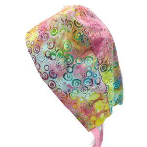 Circle Pattern Batik Surgical Scrub Cap